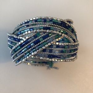Beaded cuff bracelet